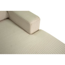 Canapé d'angle droit 4 places - PAUL in cord - Tissu Beige - 216 x 14