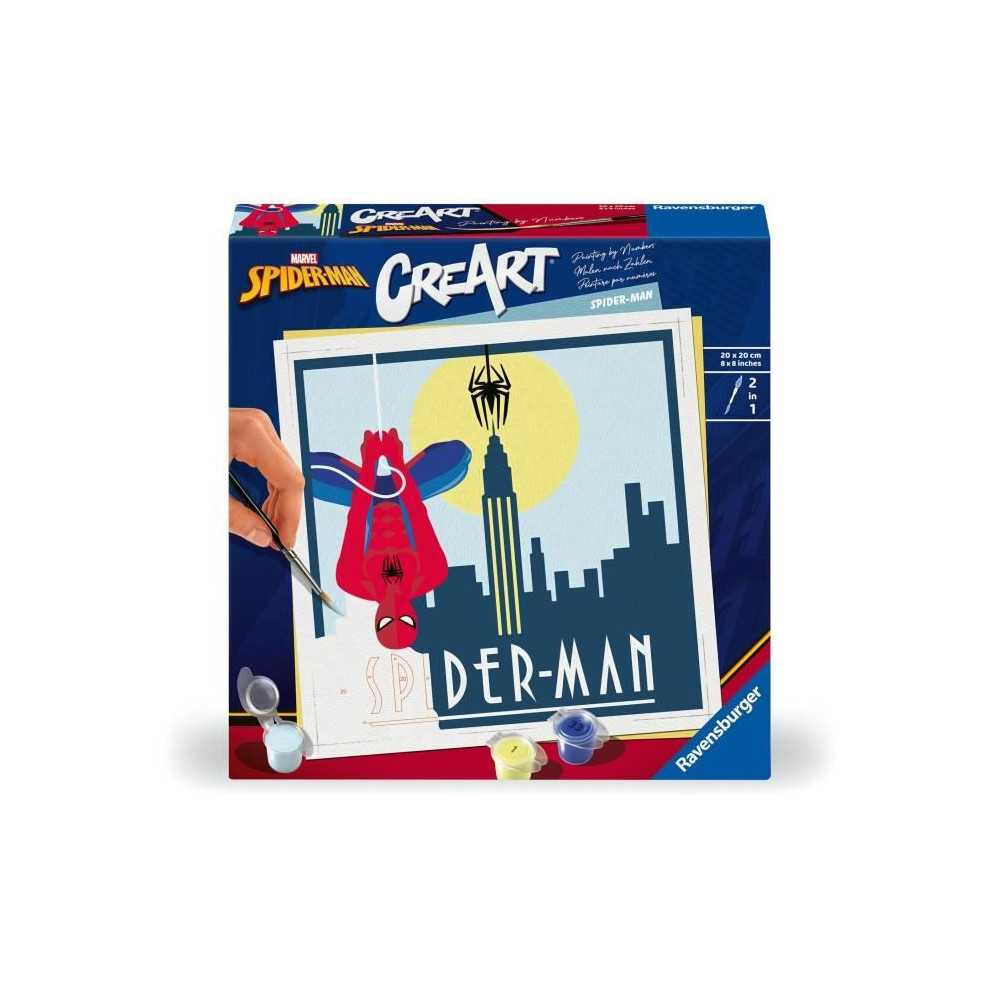 CreArt 20x20 cm Spider Man, Loisir créatif, 23891, Ravensburger