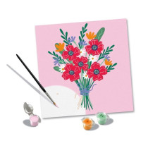 CreArt 20x20 cm Poppy bouquet, Loisir créatif, Adulte, Peinture par n