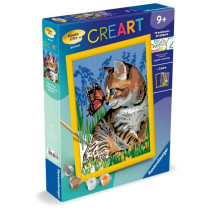 CreArt Kids 18x24cmChat et son compagnon le papillon, Kit de peinture