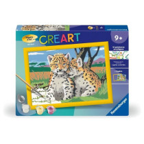 CreArt Kids 18x24cm Petits léopards, Kit de peinture par numéros Num