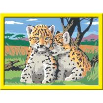 CreArt Kids 18x24cm Petits léopards, Kit de peinture par numéros Num