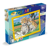 CreArt Kids 18x24cm Petits léopards, Kit de peinture par numéros Num