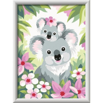 CreArt Kids 18x24cm Maman koala et son bébé, Kit de peinture par num