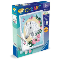 CreArt Kids 18x24cm Licorne fleurie, des 9 ans, Kit de peinture par nu