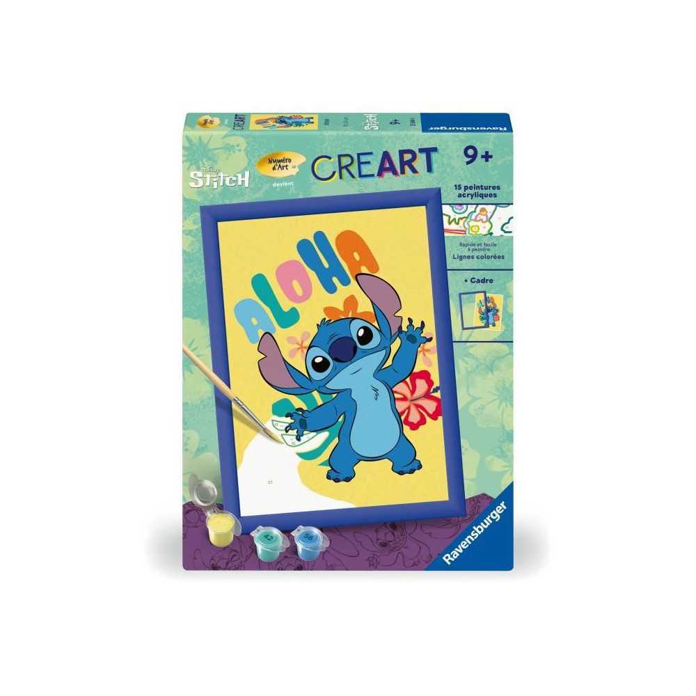 CreArt Kids 18x24cm Stitch, Kit de peinture par numéros Numéro d'Art