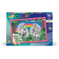 CreArt Kids 31x21cm Au pays des licornes, Kit de peinture par numéros