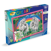 CreArt Kids 31x21cm Au pays des licornes, Kit de peinture par numéros