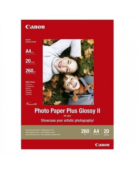 Papier photo brillant CANON PP-201 - 20 feuilles A4 265gr