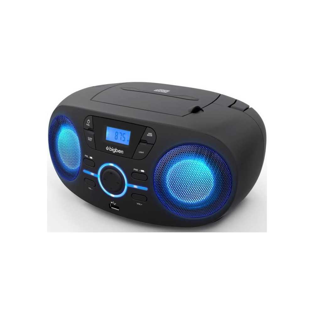 BIGBEN CD61NUSB Portable CD / USB / RADIO PLAYER with Light Effects -