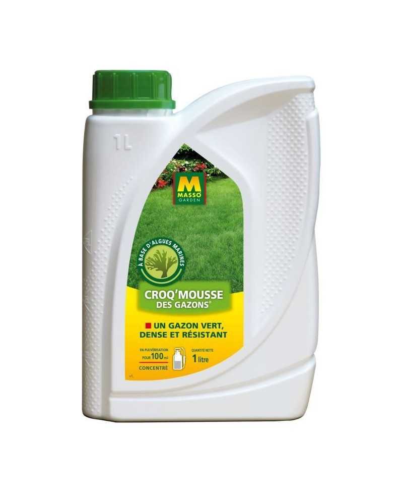 Engrais - MASSO GARDEN - 242309 - Croq'Mousse des gazons - 1 L