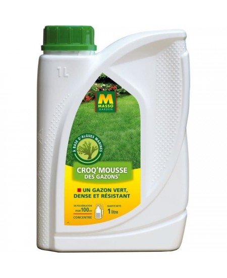 Engrais - MASSO GARDEN - 242309 - Croq'Mousse des gazons - 1 L