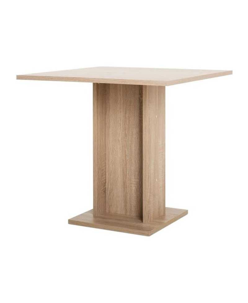 Table a manger de 2 a 4 personnes - Carrée - Classique - Décor chene - GUSTAVE - L 80 x l 80 cm