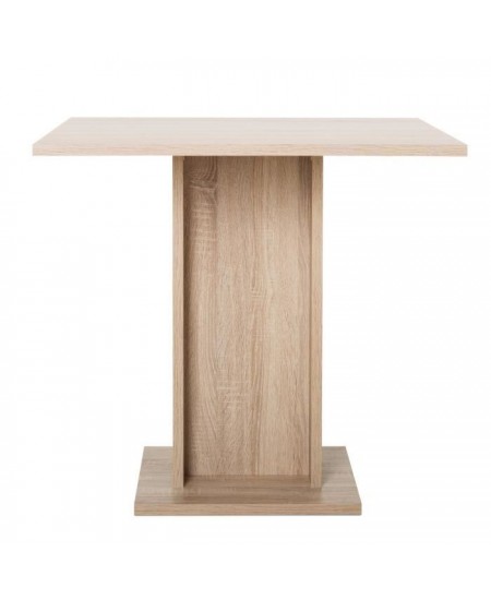 Table a manger de 2 a 4 personnes - Carrée - Classique - Décor chene - GUSTAVE - L 80 x l 80 cm