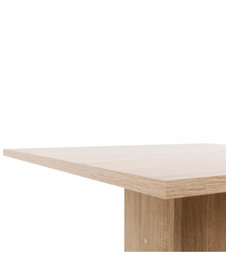 Table a manger de 2 a 4 personnes - Carrée - Classique - Décor chene - GUSTAVE - L 80 x l 80 cm