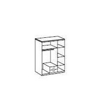 Armoire - Panneaux de particules E1 et porte miroir - 3 portes 1 miroi