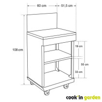 Desserte - COOK'IN GARDEN - Integrable aux bbq fidgi