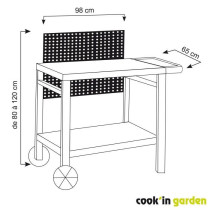 Desserte - COOK'IN GARDEN - Reva 80 - 100% métal