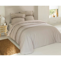 VISION Anthony Quilt Set - 100% Cotton - 220 x 240 cm - Beige