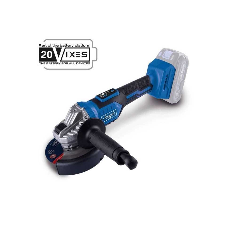 Brushless angle grinder - SCHEPPACH - 20V IXES - 125 mm - without batt