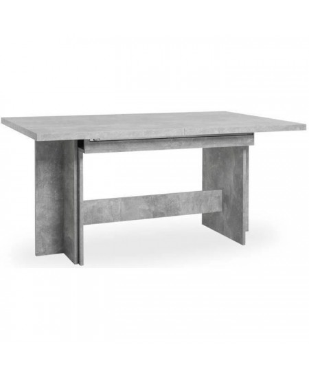 Table a manger extensible de 8 a 12 personnes - Classique - Effet béton structuré - ANCONA - L 160 / 310 x l 90 cm