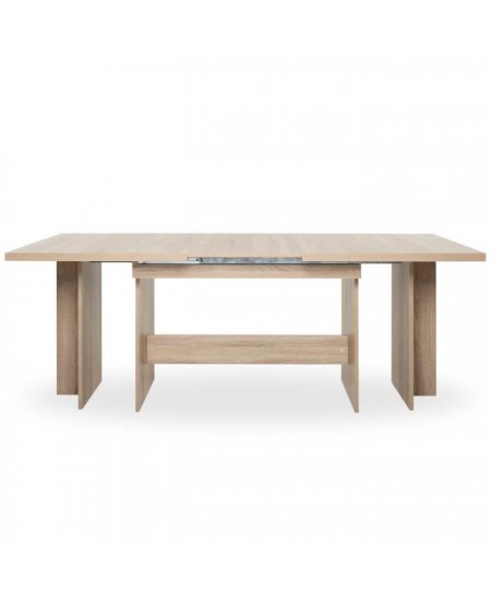 Table a manger extensible 8-12 personnes - Classique - Décor chene sonoma - ANCONA - L 160-310 x l 90 cm