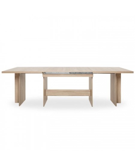 Table a manger extensible 8-12 personnes - Classique - Décor chene sonoma - ANCONA - L 160-310 x l 90 cm