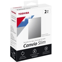 External hard drive - Toshiba - Canvio Slim - 2 to - Silver