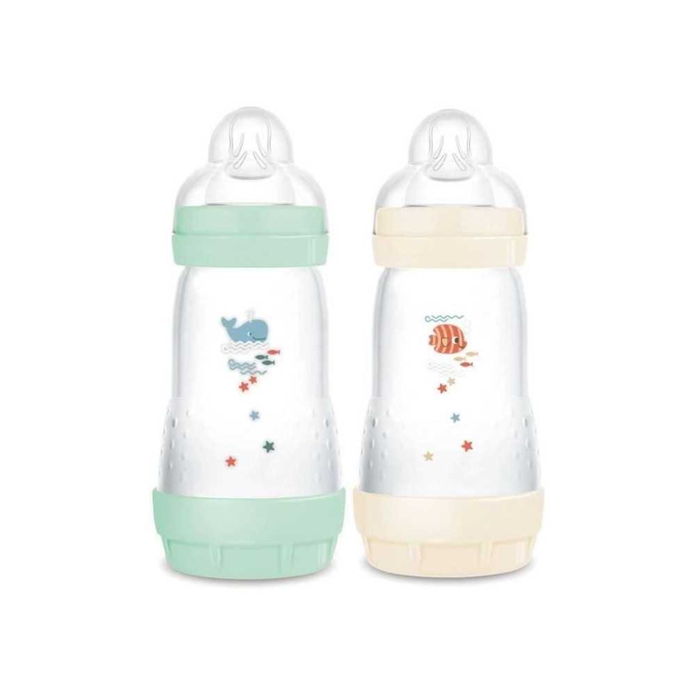 Set of 2 Baby Bottles - MAM - Easy Start - Classic Anti-colic - 260 ml