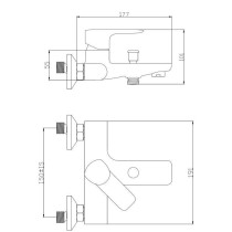 Rousseau Faucet Mechanical mixer Bathtub and shower Dunedin