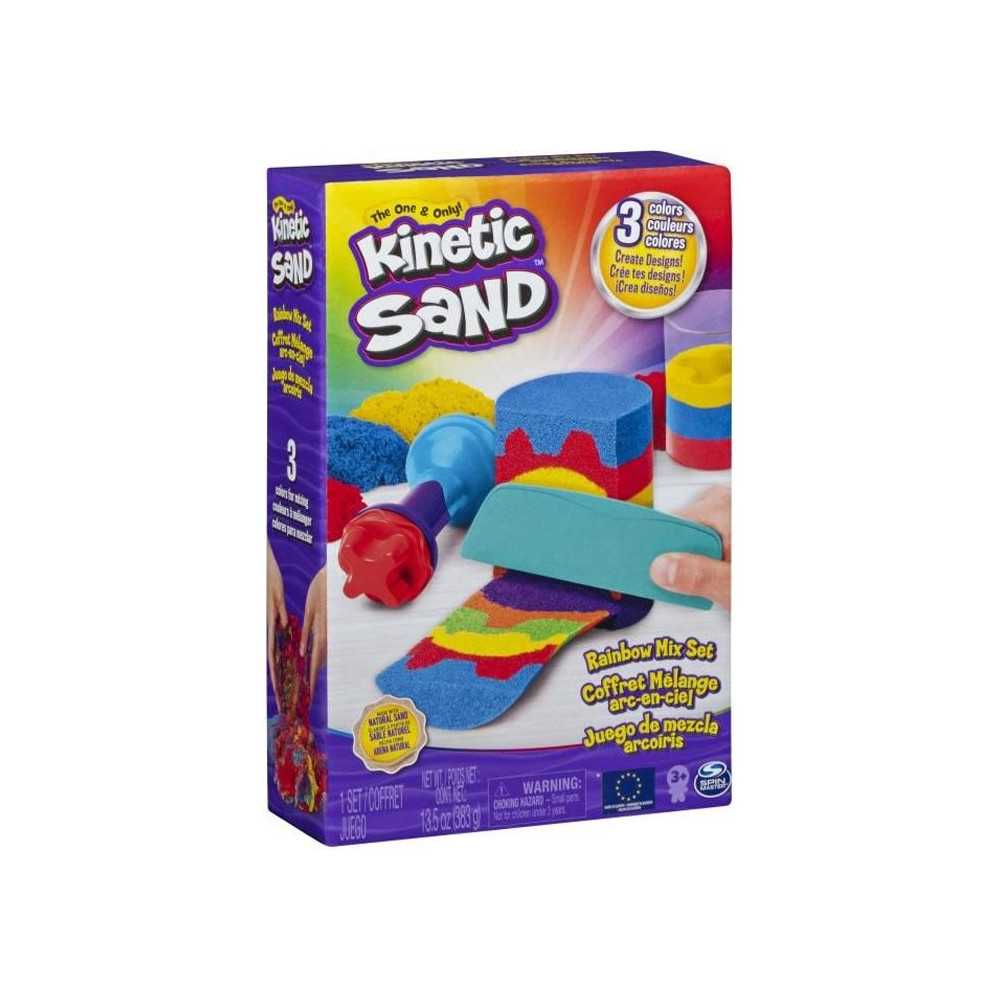 KINETIC SAND - ARC-EN-CIEL 390 G box + 6 accessories - Random model