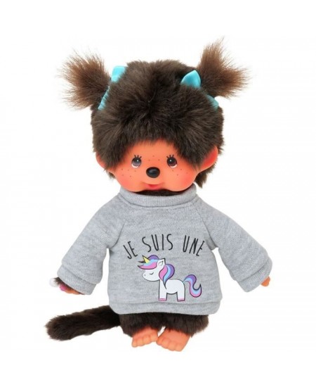 Bandai - Peluche monchhichi licorne 20 cm