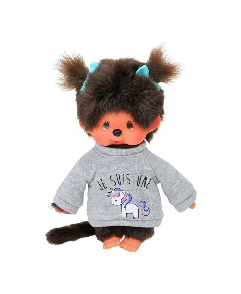 Bandai - Peluche monchhichi licorne 20 cm