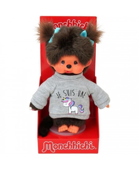 Bandai - Peluche monchhichi licorne 20 cm