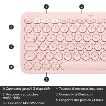 Keyboard - Wireless - LOGITECH - K380 multi device - BLUETOOTH - Compa