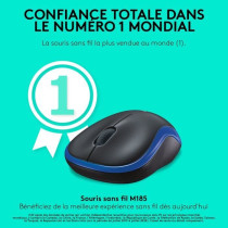 Logitech Wireless Optical Mouse - M185 Blue