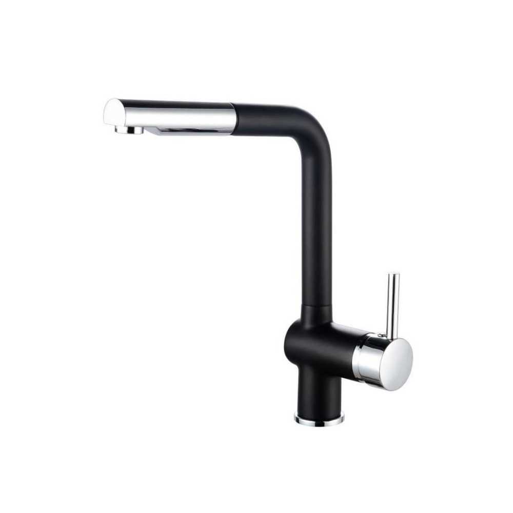 ROUSSEAU Kitchen mixer tap Matsouko - With hand shower - Chrome gray a