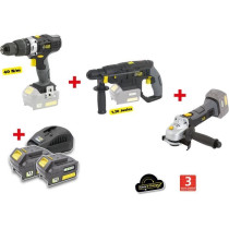 X-FIT PACK 'BIG WORK' 3 machines 18V + 2 batteries 18V 3.0Ah: Drill /