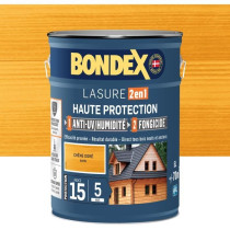 2 in 1 High Protection Stain - Satin Golden Oak - BONDEX - 5 L