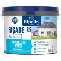 Classic 2 in 1 facade paint - RIPOLIN - 474646 - White - Matte - 10 L