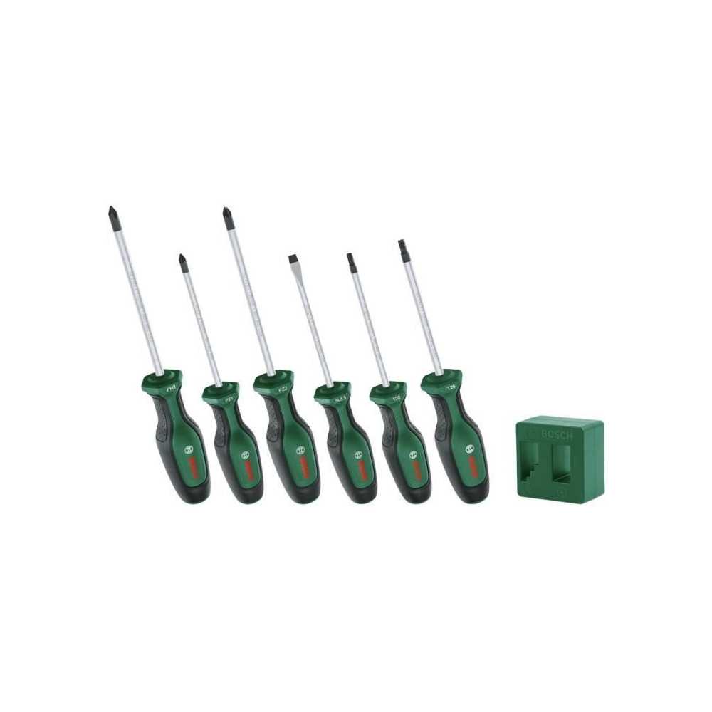 Bosch - Set of 6 Premium screwdrivers with magnetizer (6 screwdrivers