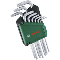 Bosch 9-Piece Torx Key Set (S2 Steel Multi-Keys TX8-TX40 Long Side Rus