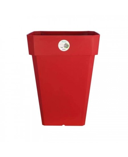 RIVIERA Pot carré Soleilla en plastique 39x39x53cm - 49l - Rouge