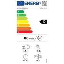 Lave-vaisselle pose libre CONTINENTAL EDISON - 15 couverts - Largeur 5