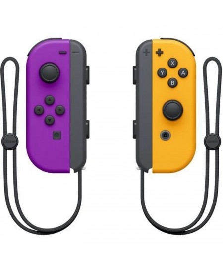 Paire de manettes Joy-Con Violet Néon & Orange Néon pour Nintendo Switch