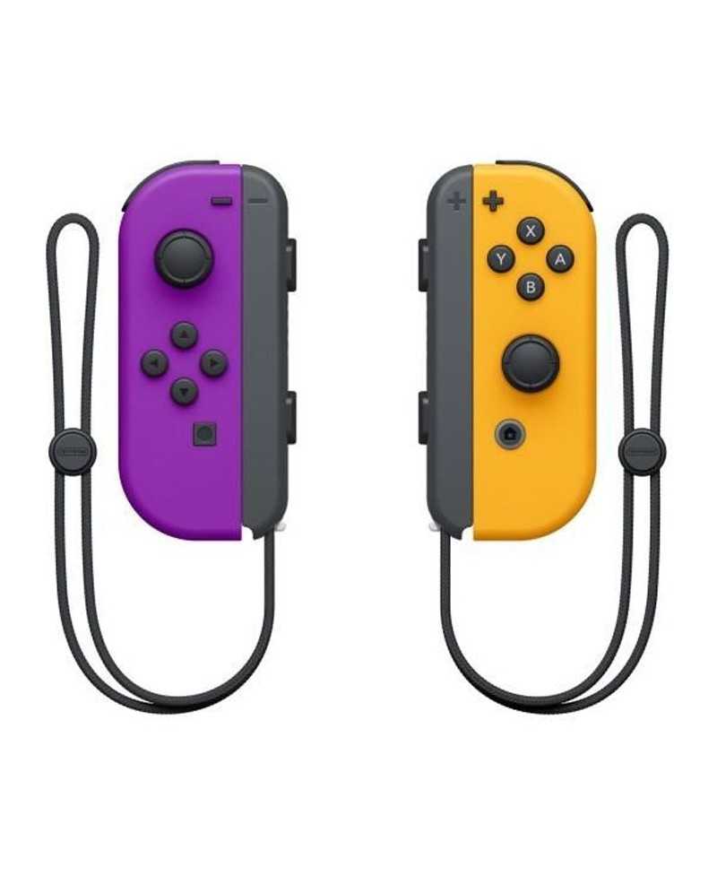 Paire de manettes Joy-Con Violet Néon & Orange Néon pour Nintendo Switch