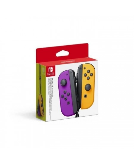 Paire de manettes Joy-Con Violet Néon & Orange Néon pour Nintendo Switch