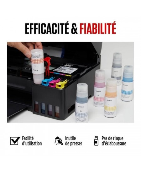 Bouteille d'encre - CANON - GI-53R - Rouge - Compatibilité PIXMA G650 et G550 - (4717C001)