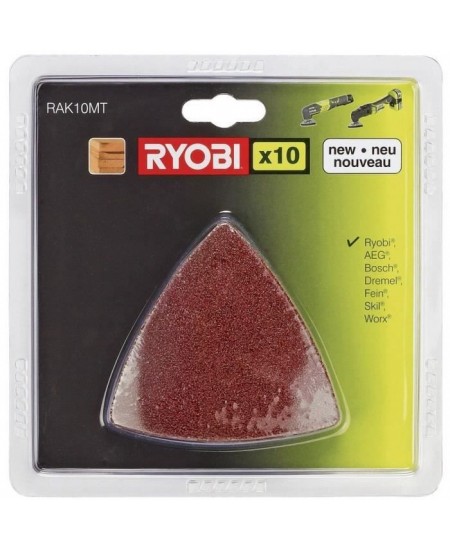 Kit 10 triangles abrasifs pour Multitool 60/80/120 - RYOBI