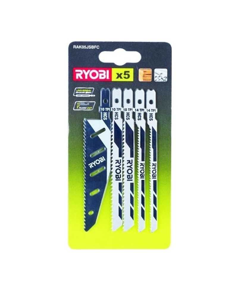 Lames spéciales pour scie sauteuse FLUSHCUT RYOBI - Bois 10 TPI, Chantournage 14 TPI, Inversé 10 TPI